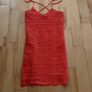 Arden B Strappy Orange Mini Dress